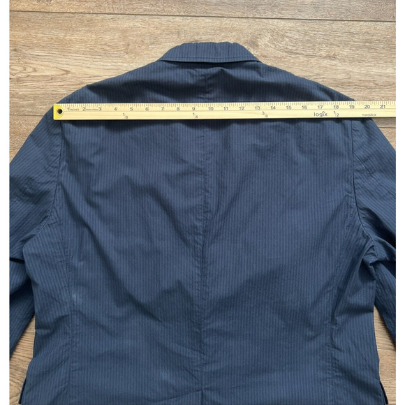 Polo Ralph Lauren Blazer Mens 44R Blue Pin Stripe Cotton Blend Three Button - Picture 9 of 12